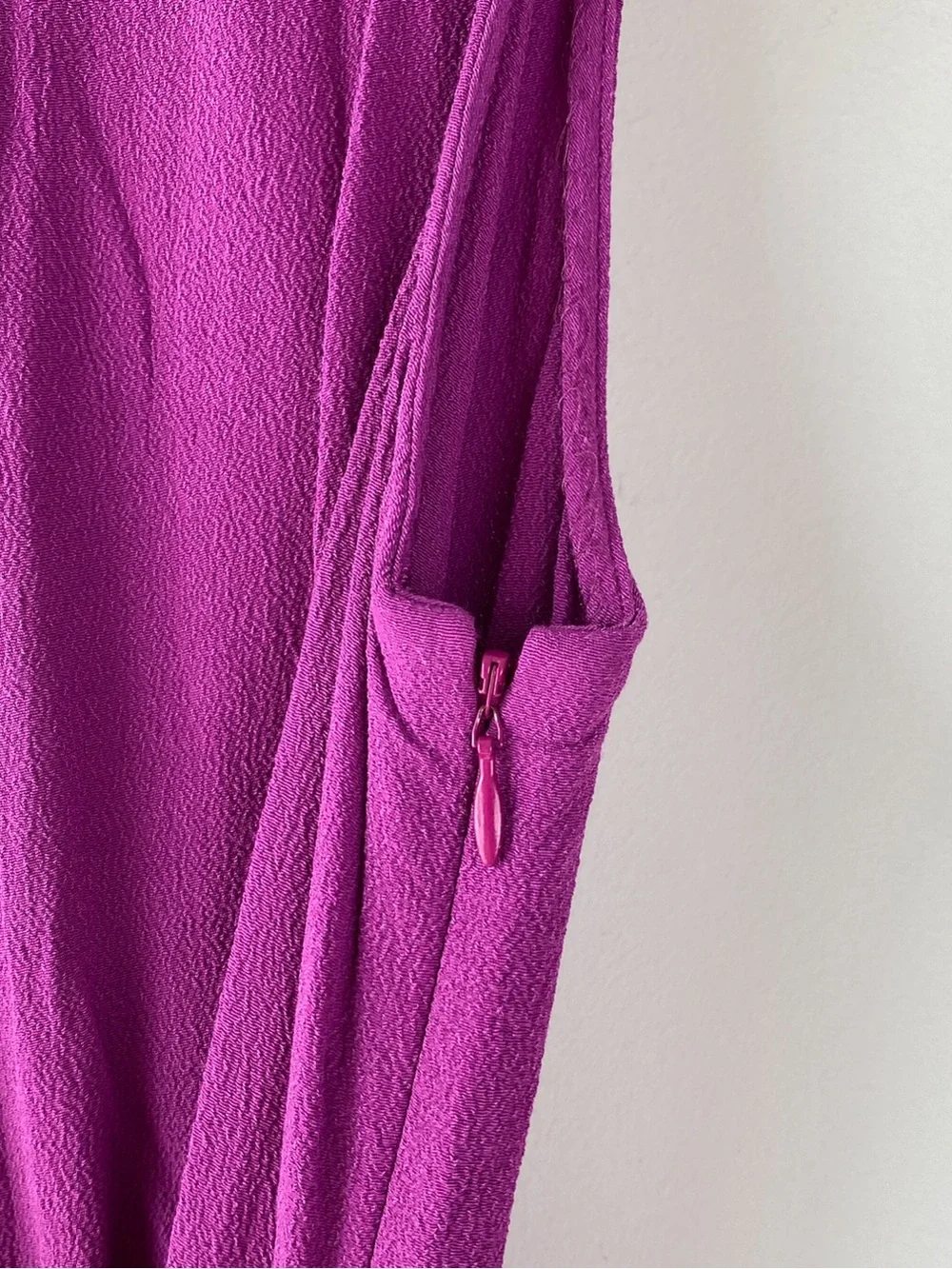 Kate Spade Womens Katia Crepe Dress XS Magenta Sleeveless Tie Back Chic